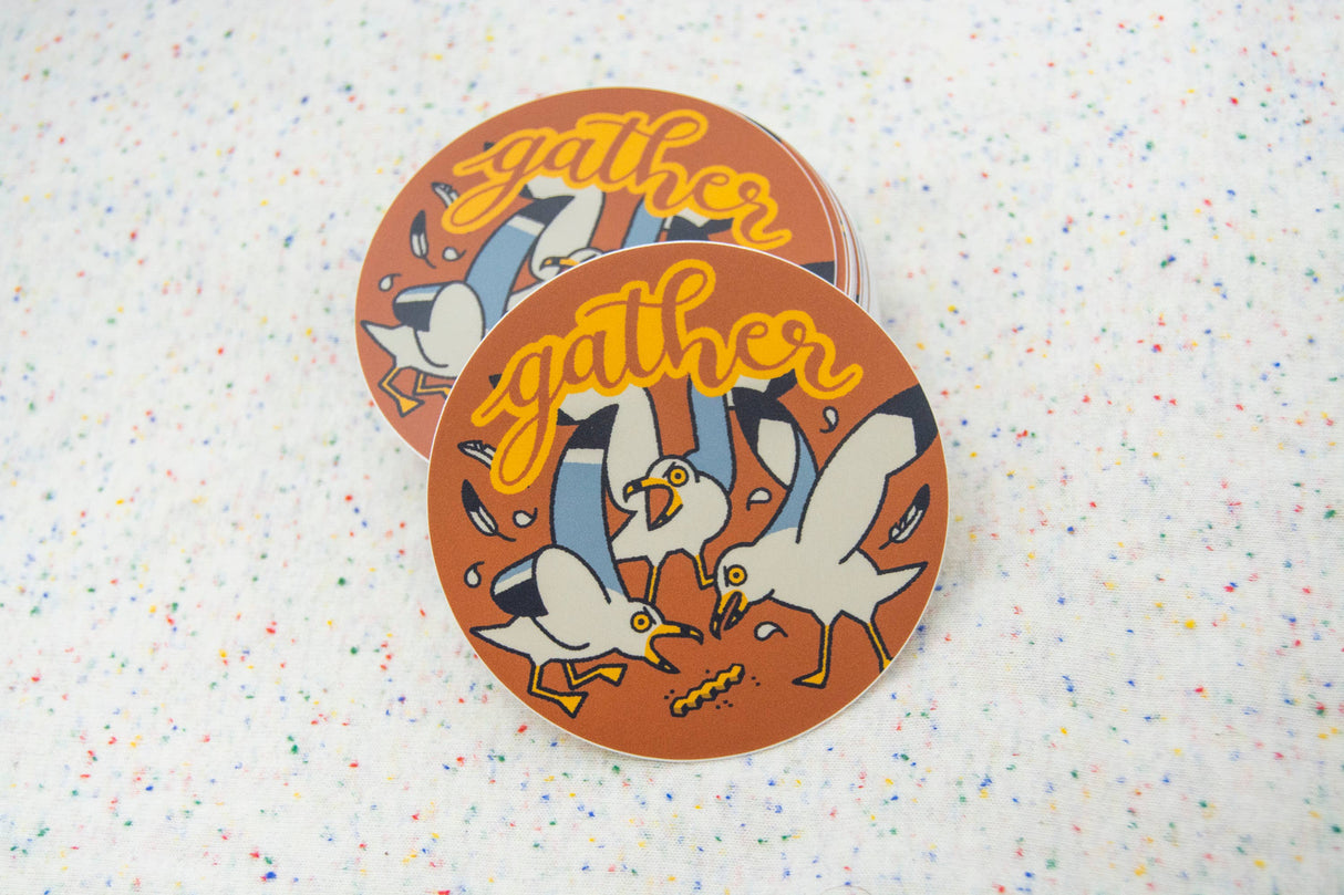 Gather Seagulls Sticker