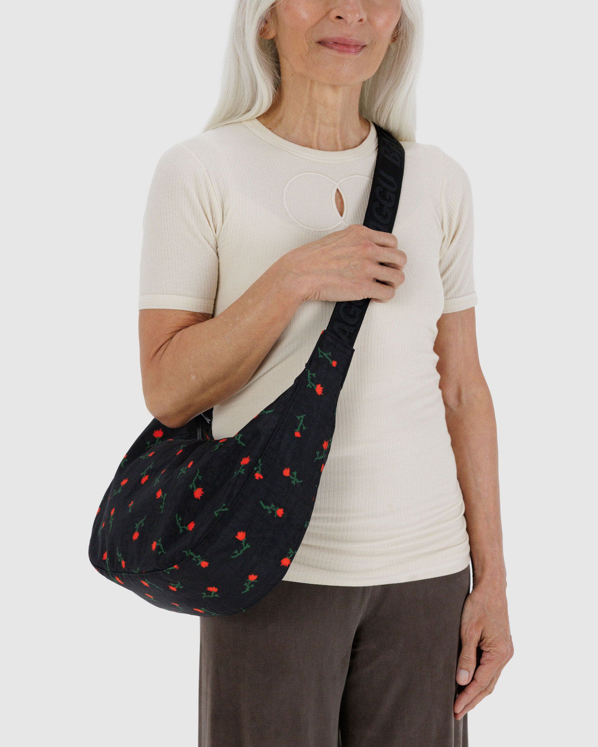 Medium Nylon Crescent Bag by BAGGU
