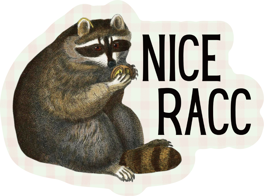 Nice Racc Die Cut Vinyl Sticker
