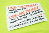 I Will Not Tolerate Lactose Bumper Sticker