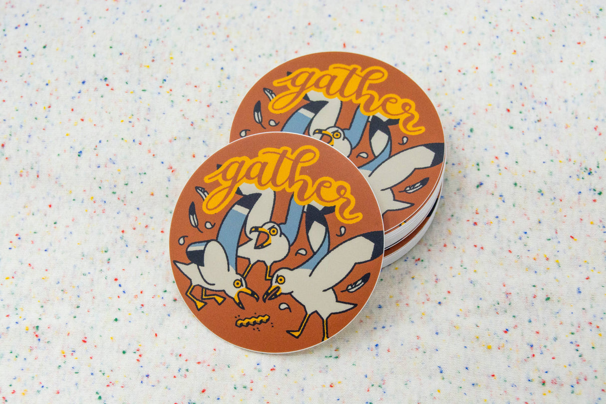 Gather Seagulls Sticker