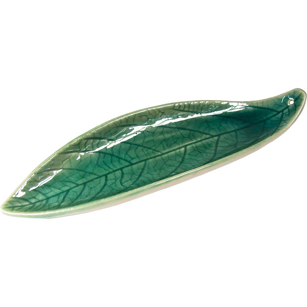 Ceramic Incense Holder - Avocado Leaf Green