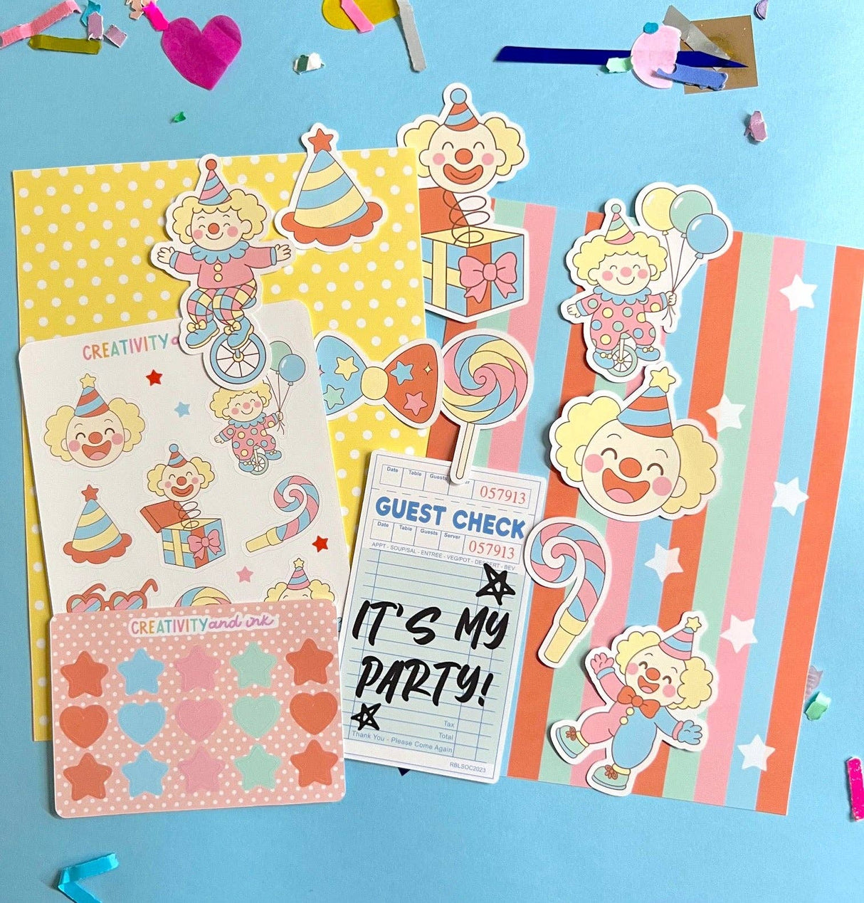 Party Clown Junk Journal Kit
