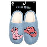 Indoor / Outdoor Slippers - "Book Club" - Black