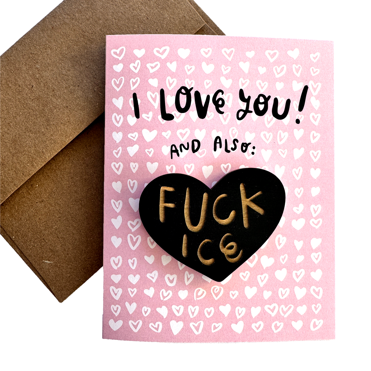 I Love You and also F*ck Ice Magnet w/ Greeting Card