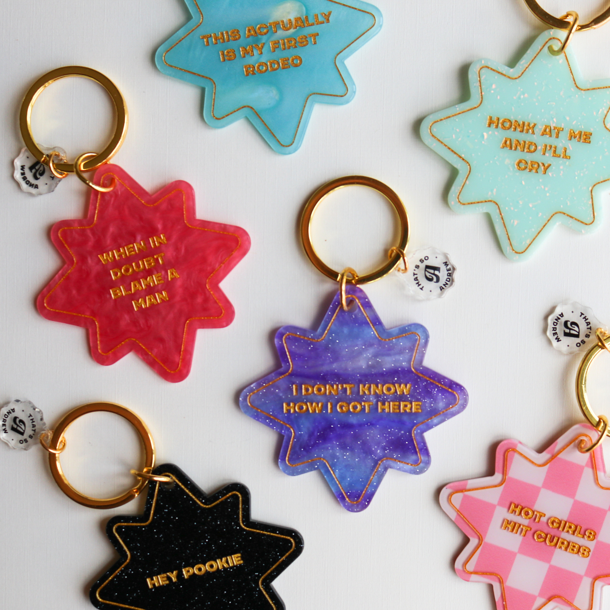 Hot Girls Hit Curbs - Funny Motel Keychain