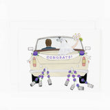 Congrats Wedding Car Greeting Card