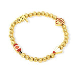 Kansas City Gold Beaded Bracelet