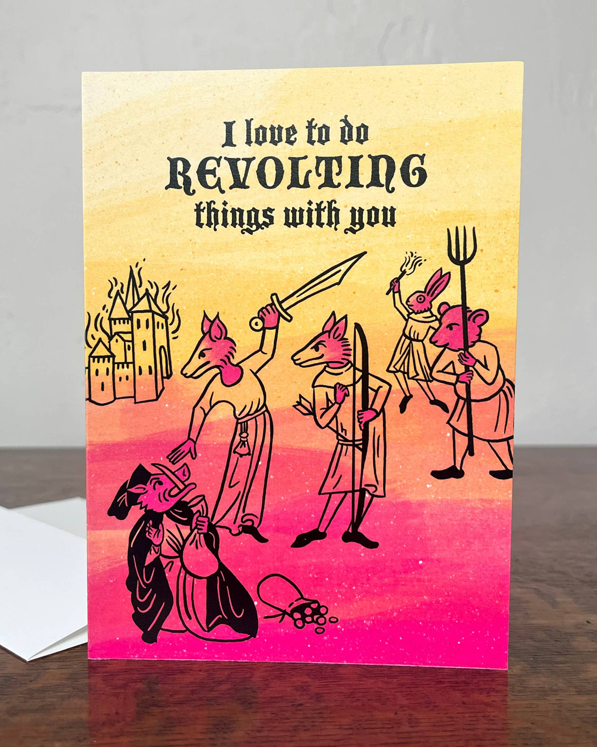 I Love To Do Revolting Things With You Medieval love card