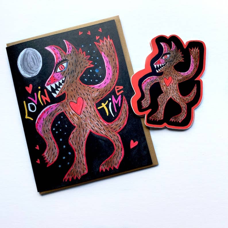 Wolf Love Greeting Card
