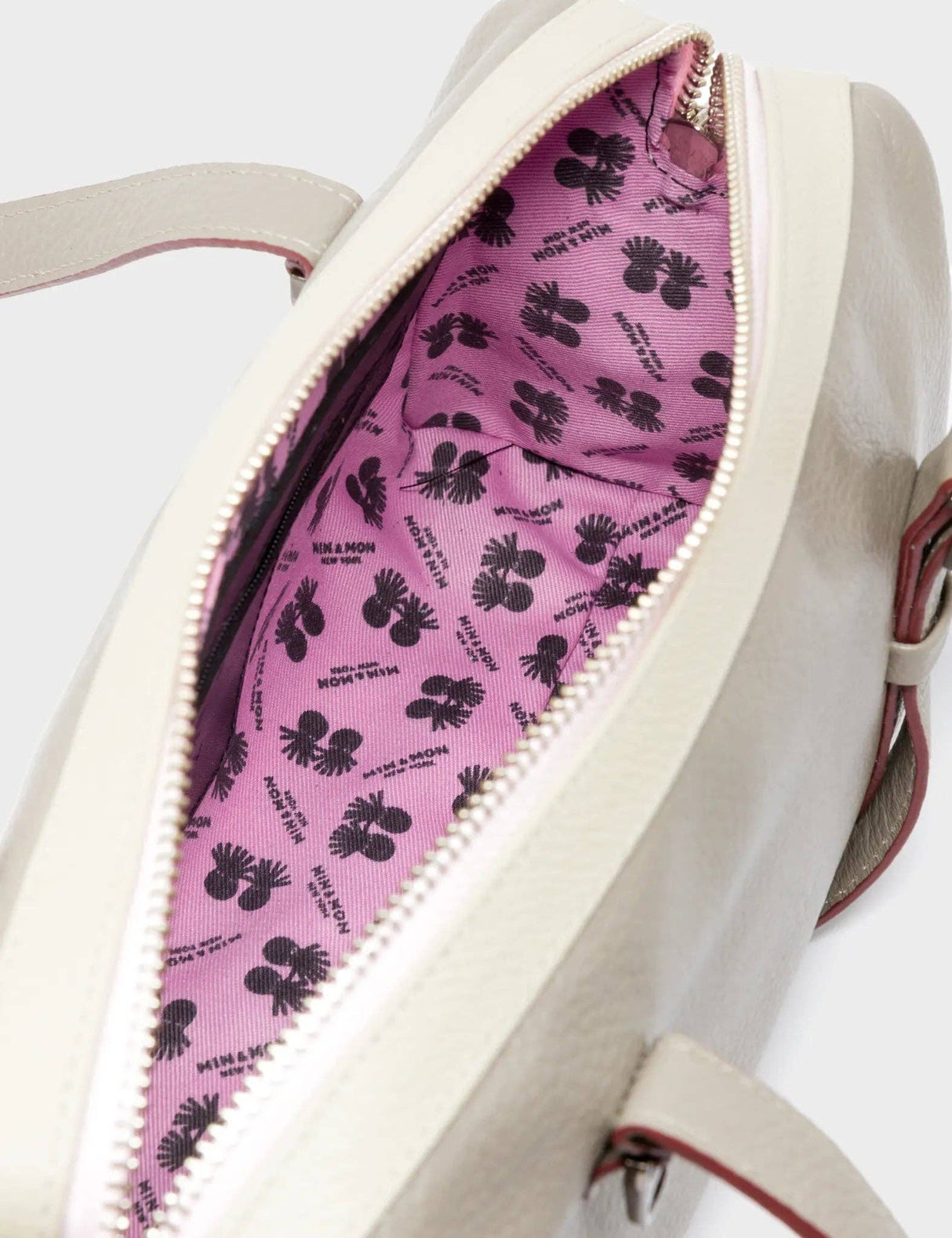 Esther Tuffet Brown Satchel Mini Bag - All Over Eyes Embroidery