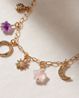 Starlit Trail Charm Necklace - Pastel Multi-Stone