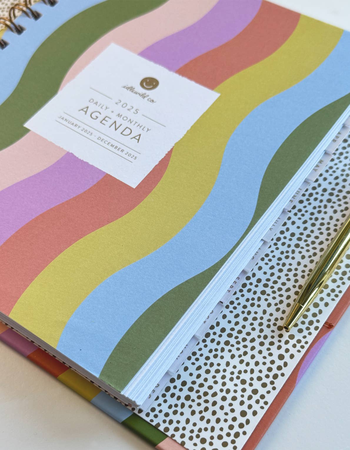 2025 Rainbow Waves Planner