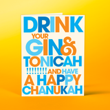 Gin + Tonicah Chanukah Card