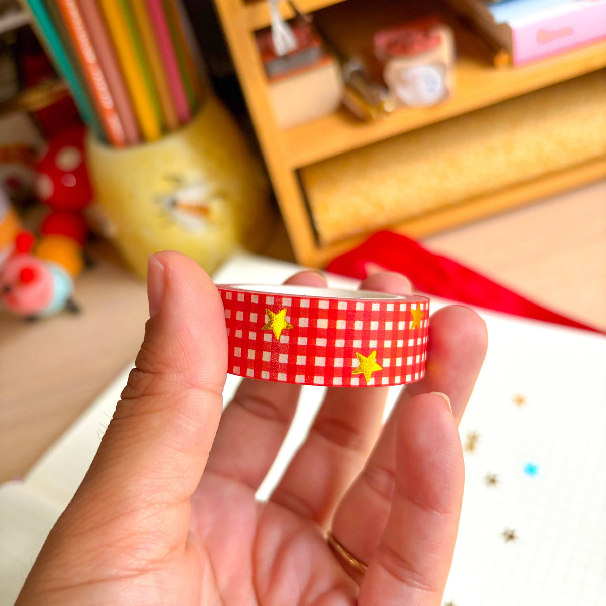Stars & Plaid Foil Washi Tape