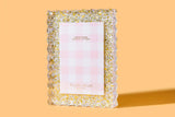 Medium Picture Frame - Pearl + Gold Confetti