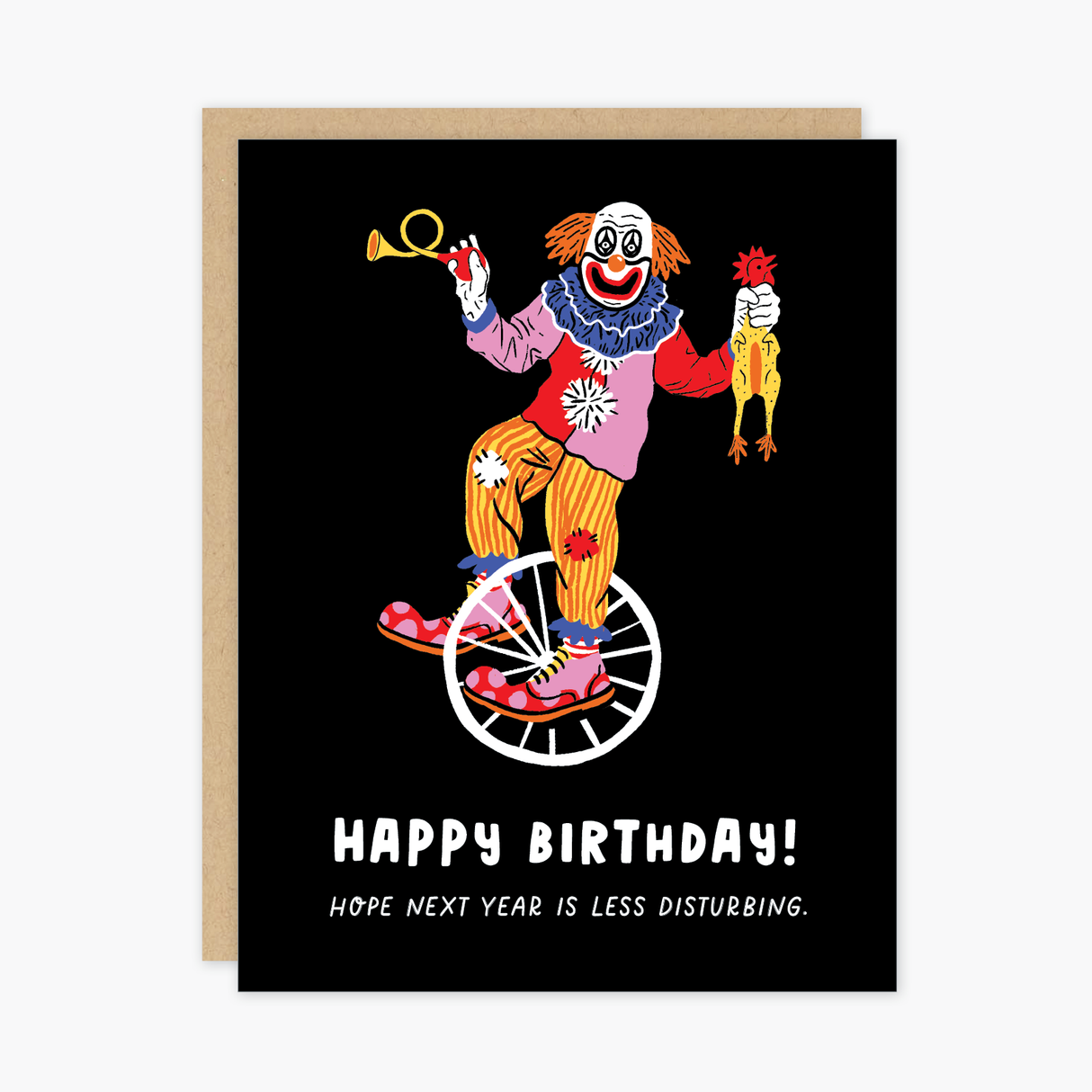 Disturbing Clown Birthday Card