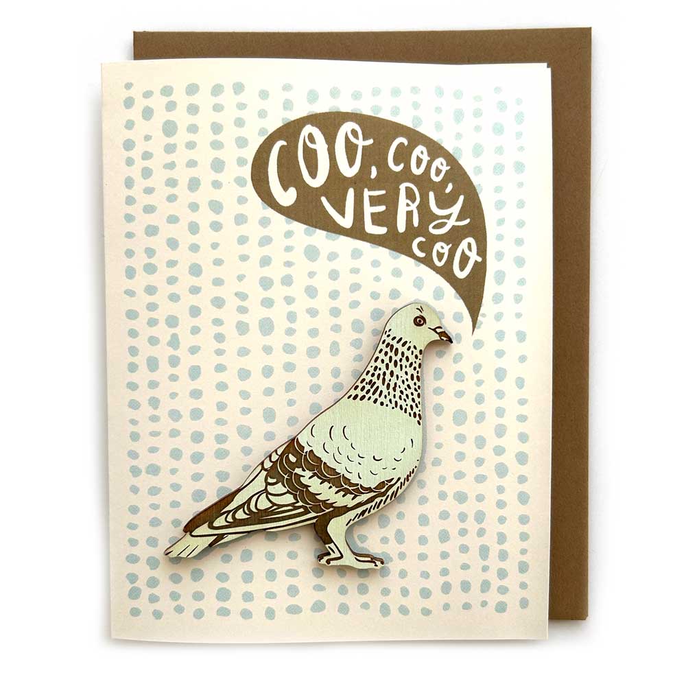 Coo coo coo Pigeon Magnet w/ Greeting Card