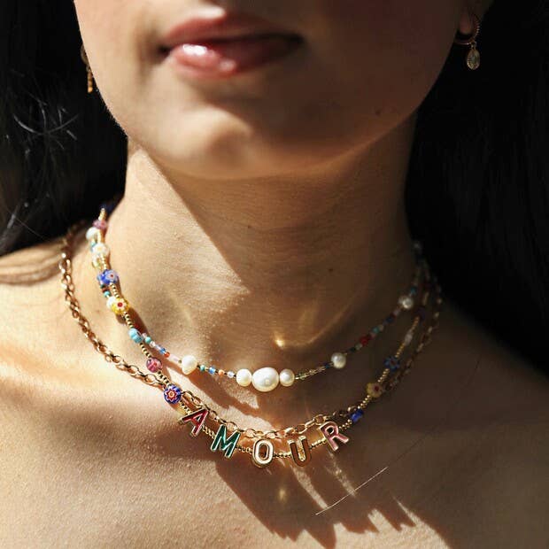 Millefiori Bead Amour Necklace