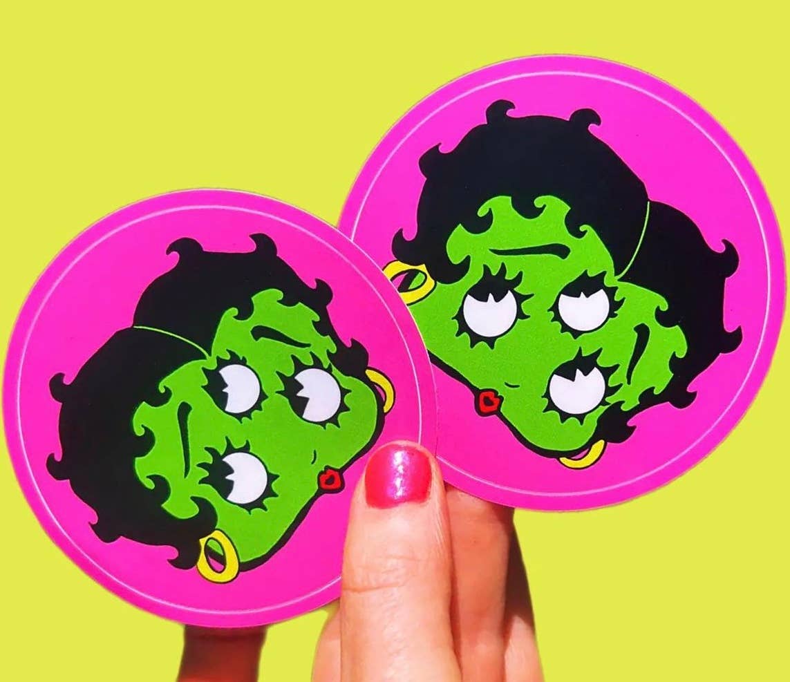 Betty Boop Alien Sticker