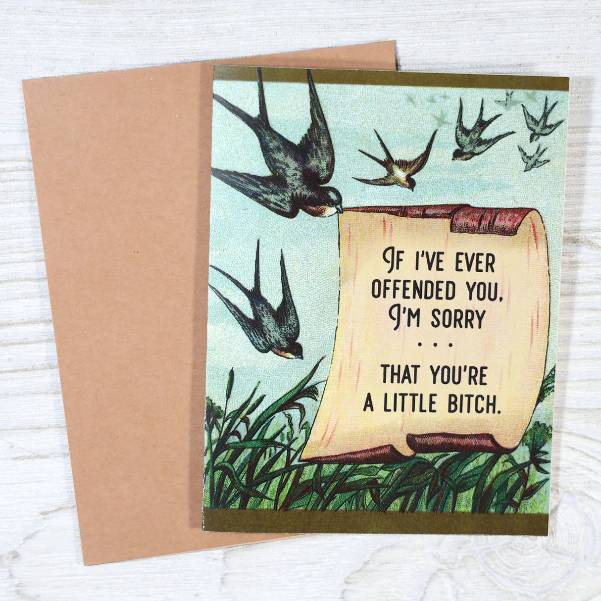 I'm Sorry If You're Offended (You're a Little Bitch) Card