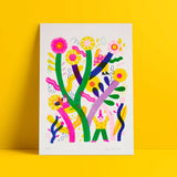 Garden Adventures Risograph Art Print