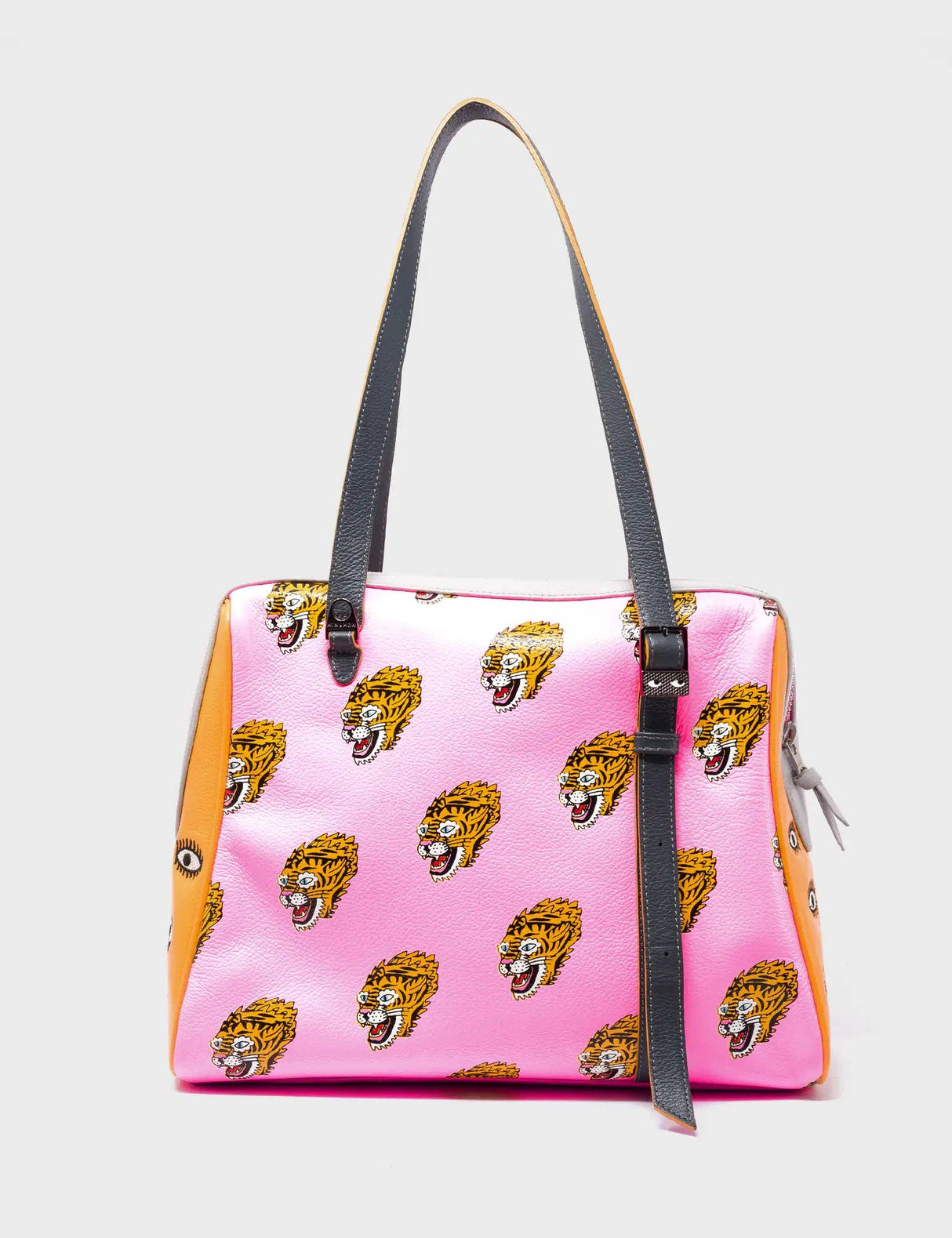Esther Bubblegum Pink Satchel Bag - Blazing Tiger Print