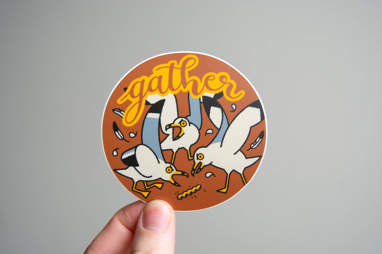 Gather Seagulls Sticker