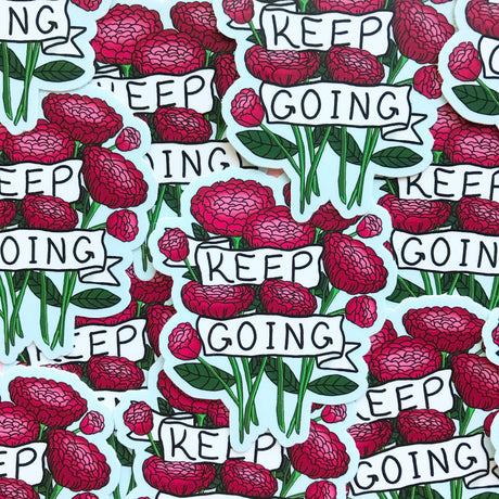 Keep Going Flowers Sticker