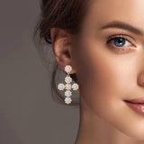 Pearl Cross Dangle Earring