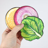 8 pc Burger Coaster Set — Stackable Silicone Drink Coasters