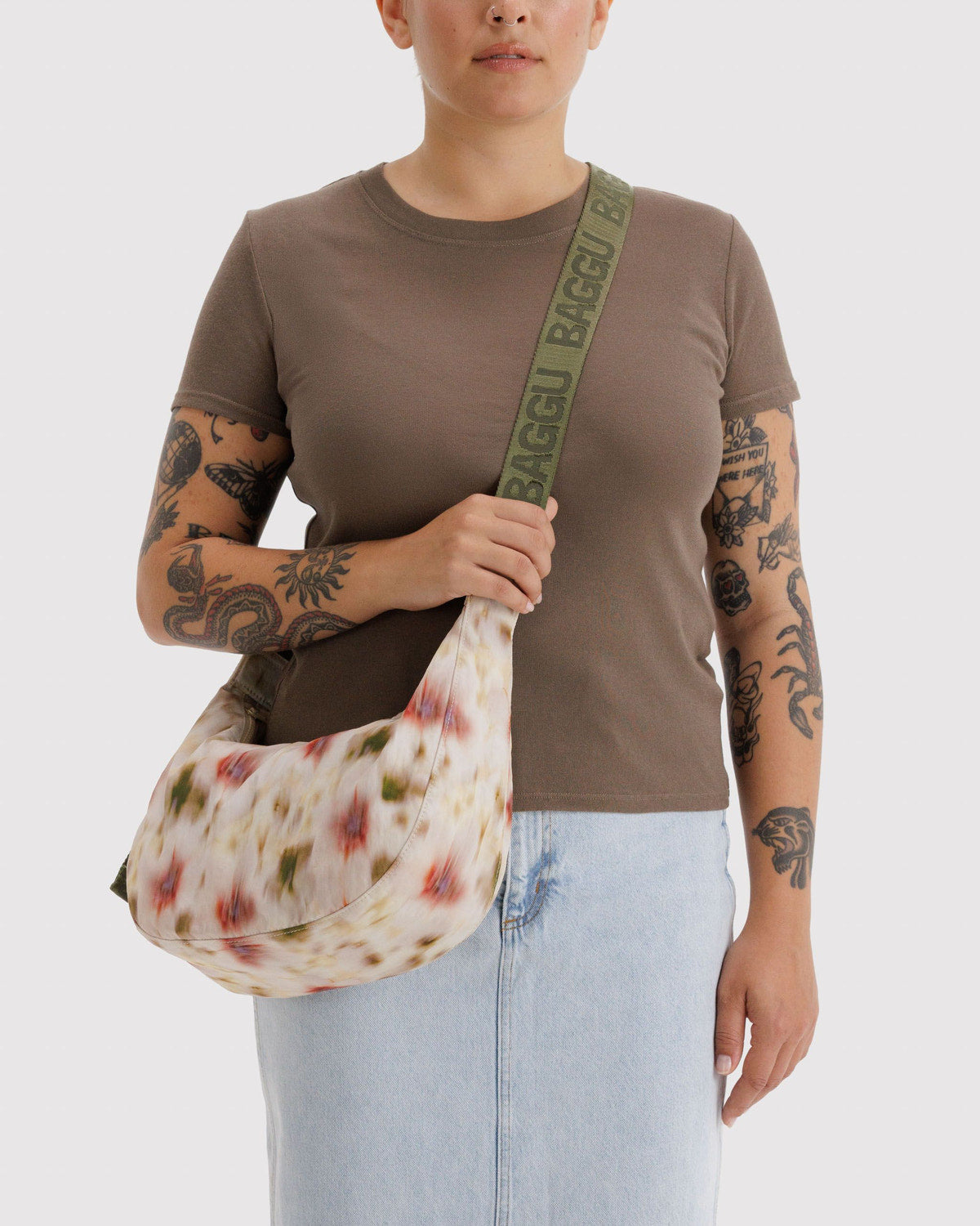 Medium Nylon Crescent Bag by BAGGU