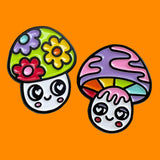 Mushroom Duo Set Enamel Pin Set