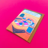 Little Existence Mice Risograph Greeting Card