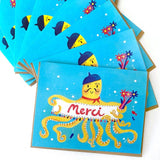 Octopus Merci Greeting Card