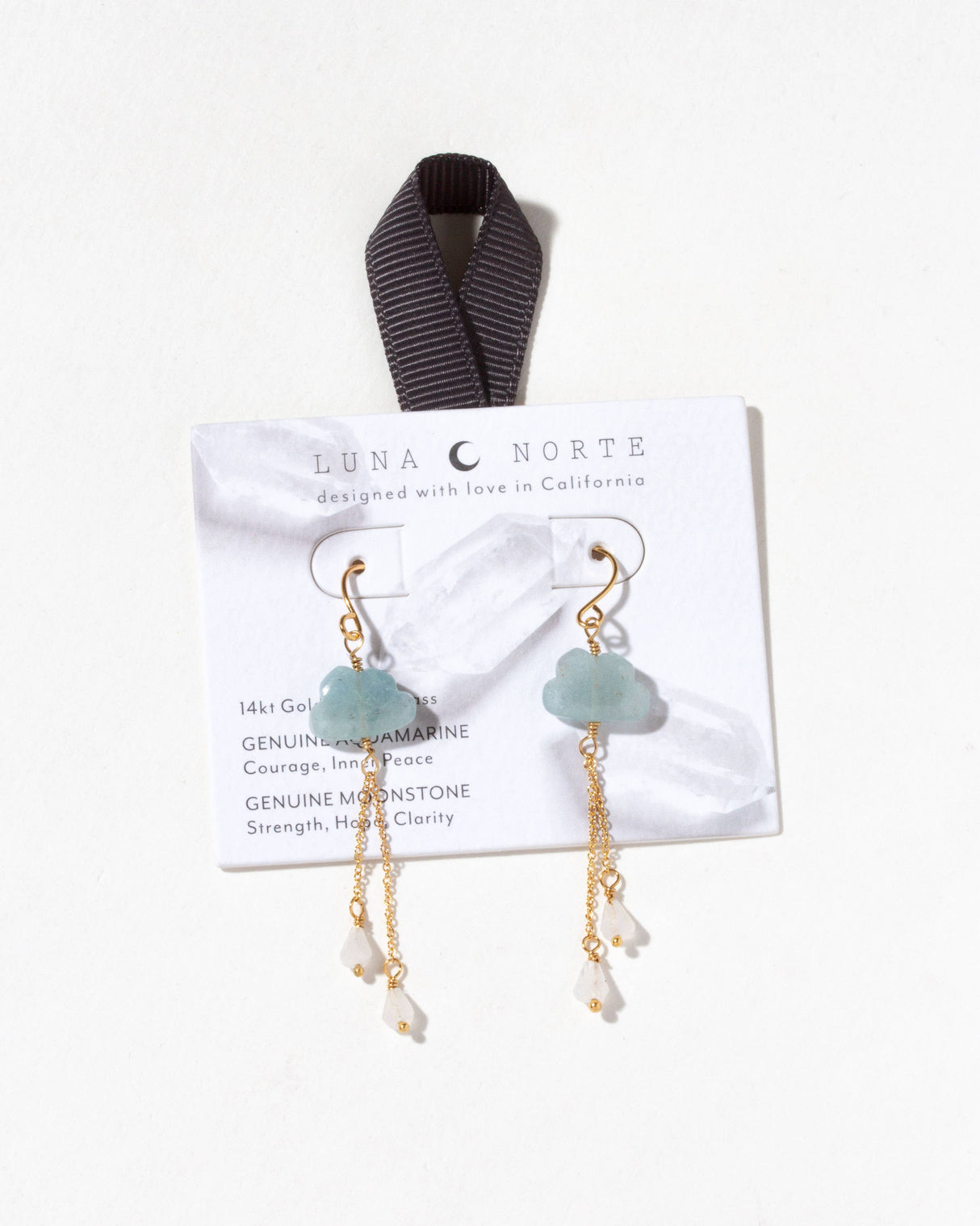 Cloud Nine Gemstone Drop Earring- Aquamarine