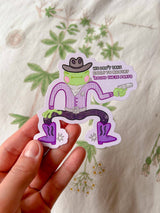 Pride Cowboy Frogs | We Don't Take Kindly to Bigotry Sticker