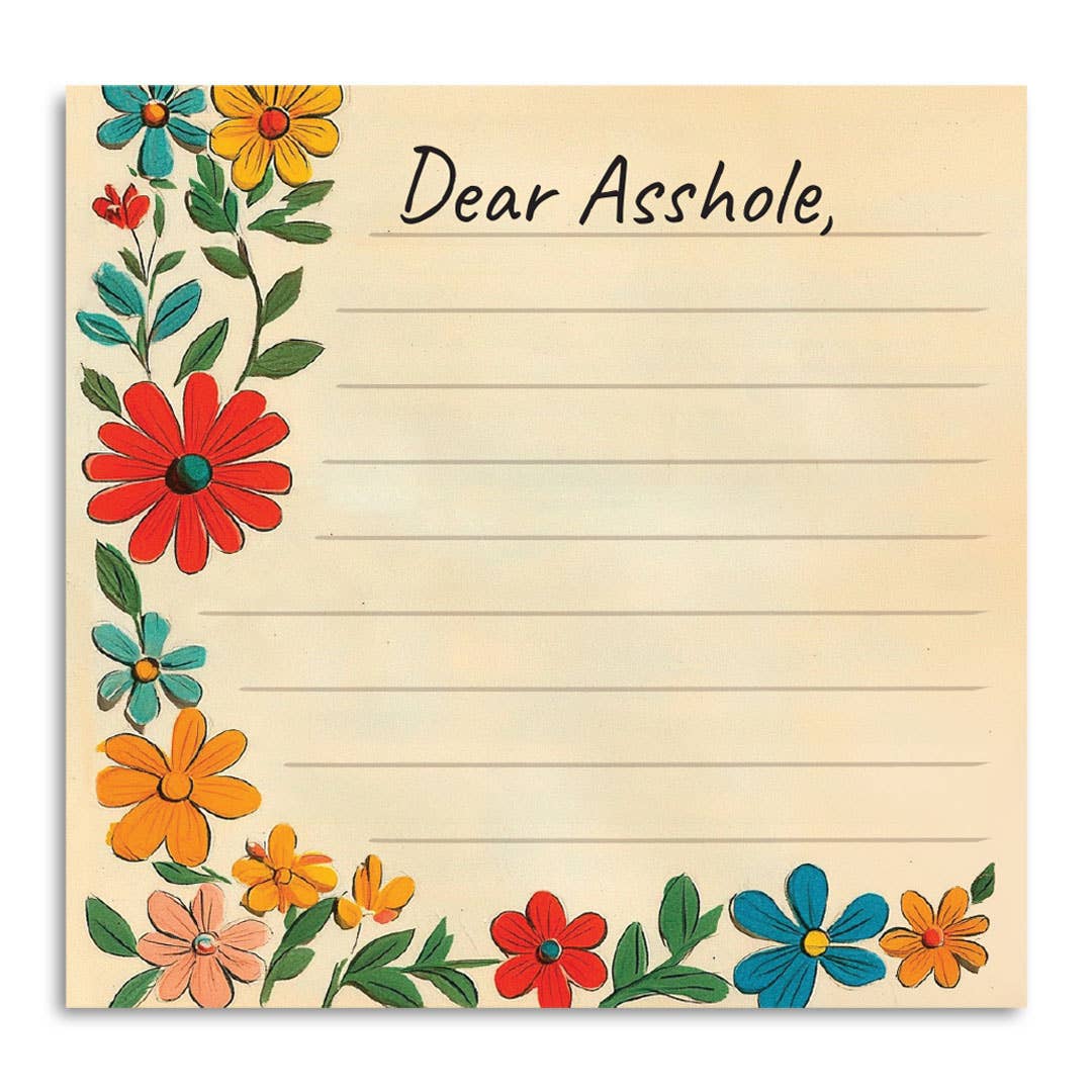 Dear Asshole Note Pad