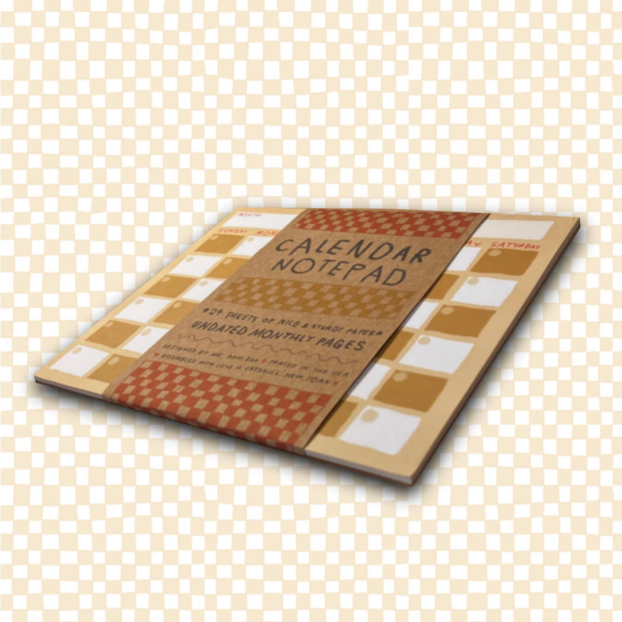 Monthly Calendar Notepad