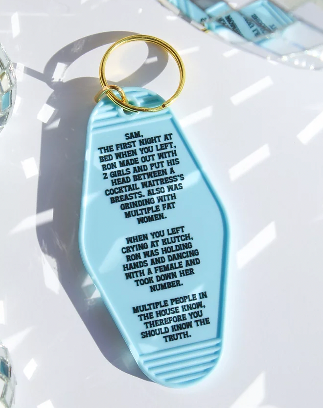 The Note Motel Keychain
