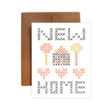 Cross Stitch New Home Greeting Card