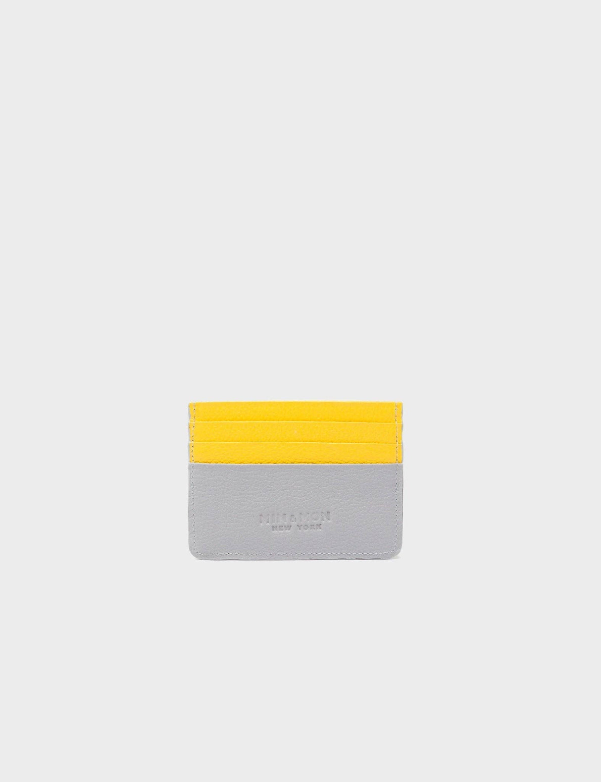 Eye Love New York Embroidery Filium Moonwalk Gray Leather Cardholder