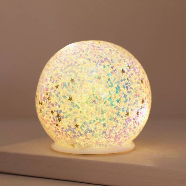 Small LED Iridescent Glitter Light Globe
