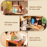 Miniature House Kit Cozy Kitchen DIY