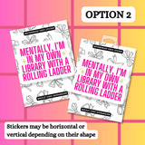 Book Bookish Books Funny Relatable Waterproof Vinyl Sticker