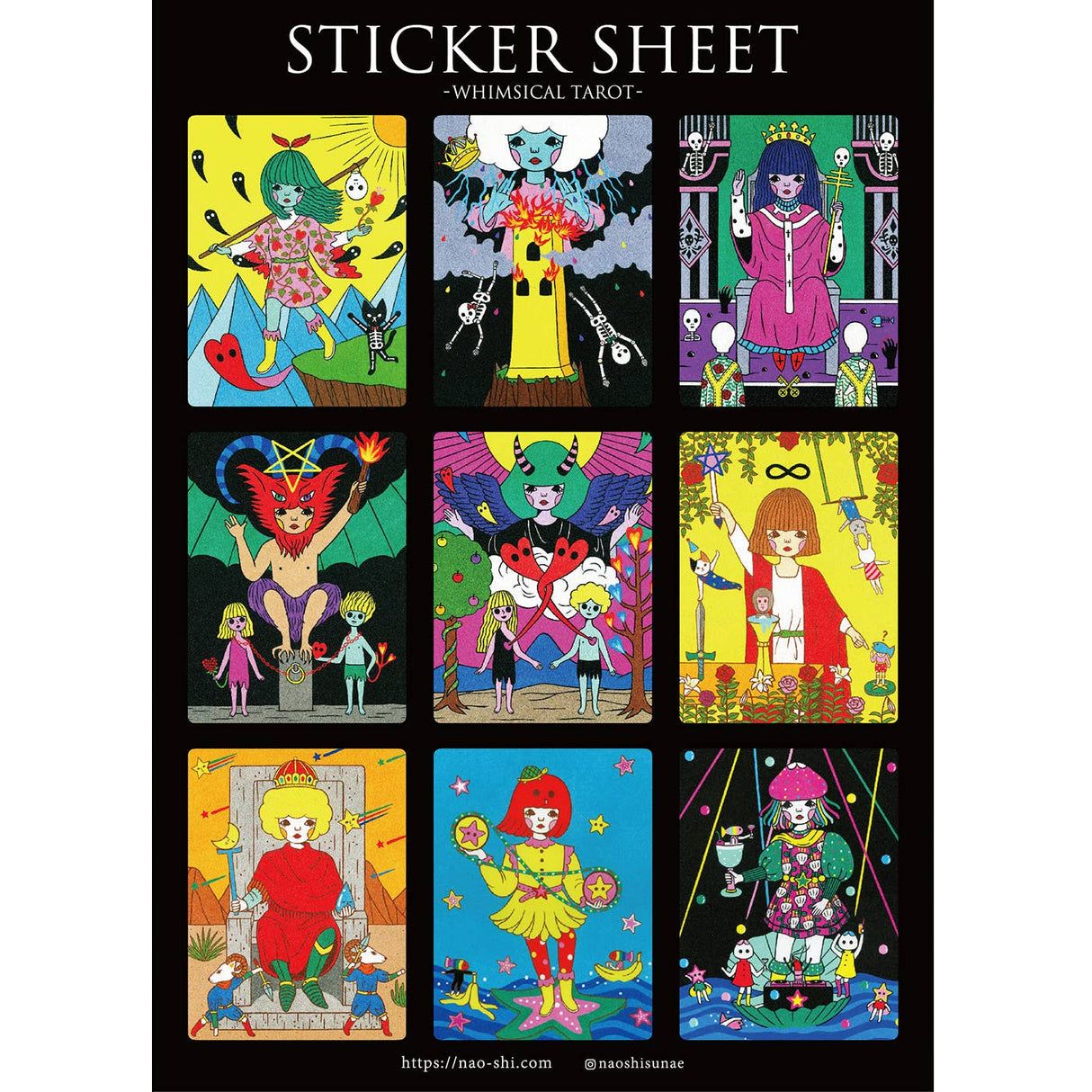 Whimsical TAROT Sticker Sheet