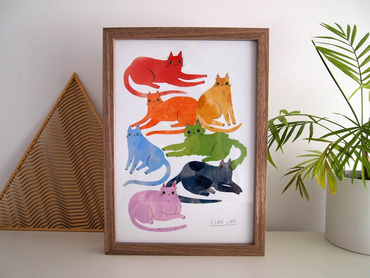 Rainbow Cats Pride A4 Print