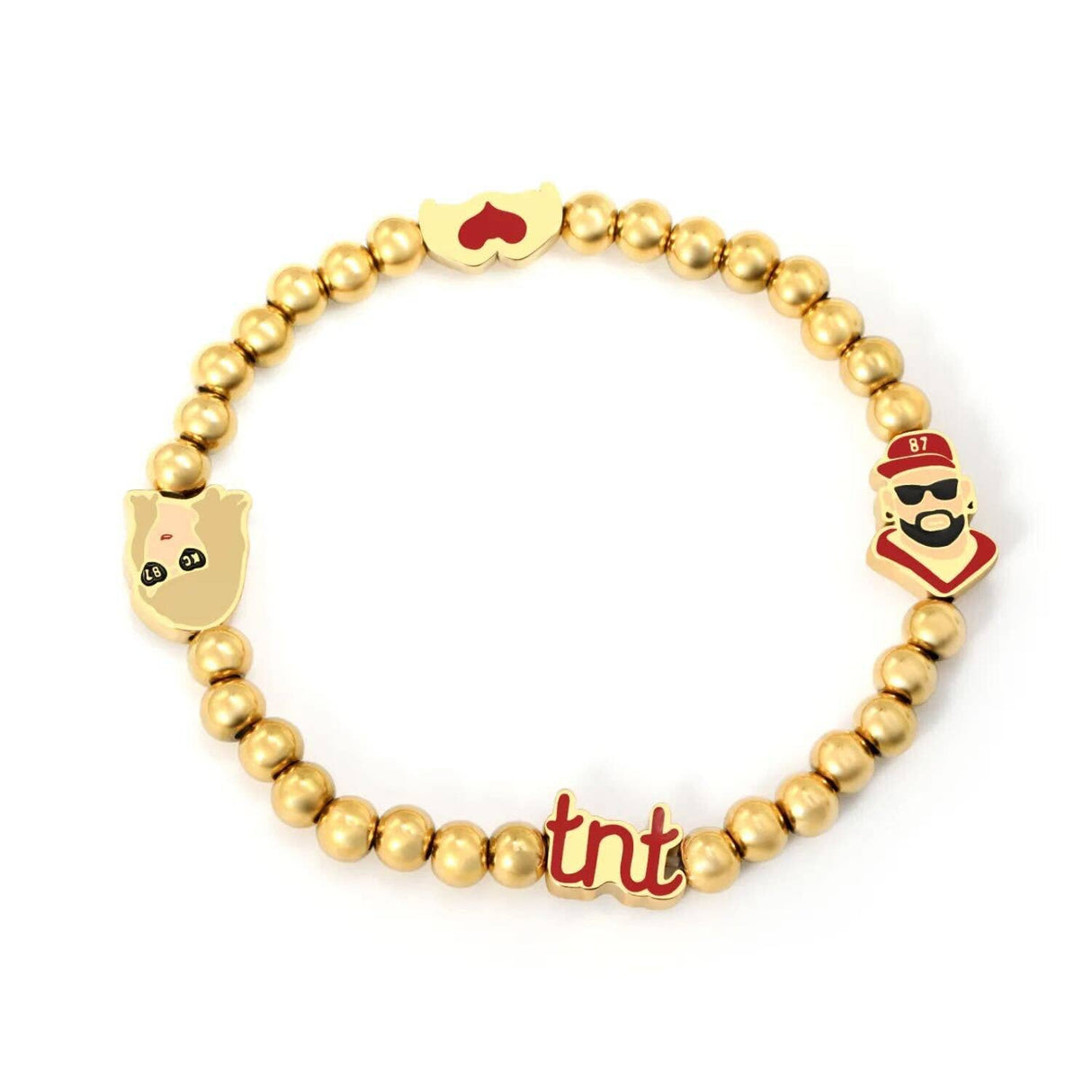 Kansas City Gold Beaded Bracelet