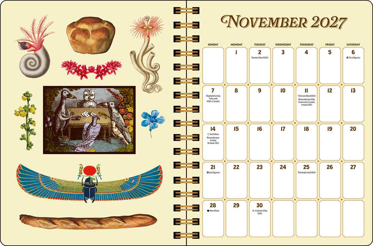 Antiquarian Sticker Book 2027 Monthly/Weekly Planner Calendar by Macmillan  Children's Books