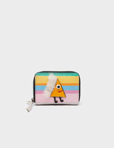 Frodo Cream Leather Zip Around Wallet - Peaky Keeper Applique